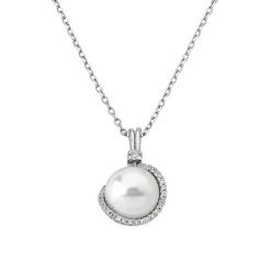 Wedding Necklaces|Majorica Pendant Exquisite Pave