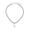 Leather Necklaces|Majorica Pendant Silfide