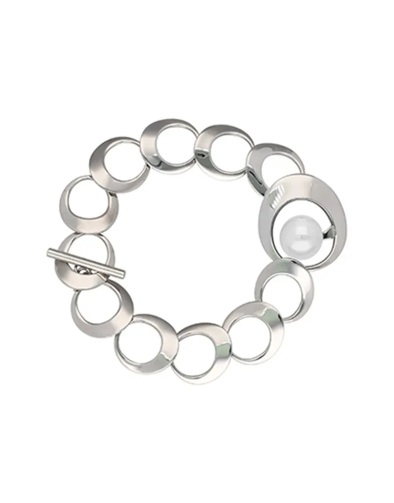 Chain Bracelets|Majorica Petra Bracelet In Steel With A White Pearl