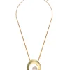 Pendants With Chain|Majorica Petra Gold Steel Necklace With Xl Pendant