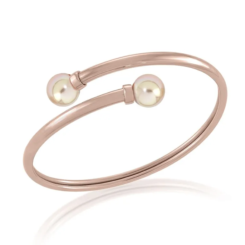 Bangle Bracelets|Majorica Pink Steel Bangle Galatea