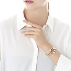 Bangle Bracelets|Majorica Pink Steel Bangle Galatea