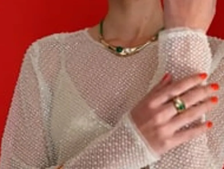 Bangle Bracelets|Majorica Rigid Feme Wide Bracelet With Pearls And Green Agates