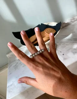 Large Pearl Rings|Majorica Ring Itaca