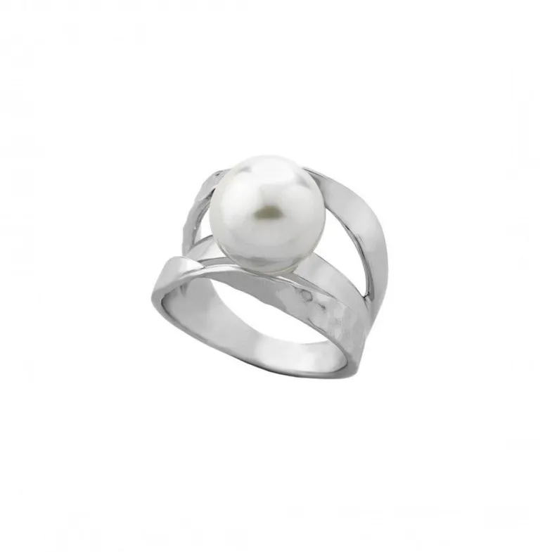 Silver Rings|Majorica Ring Planet With 12Mm White Pearl