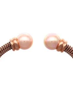 Bangle Bracelets|Majorica Rose Gold Plated Bracelet Tender Salmon Pearl