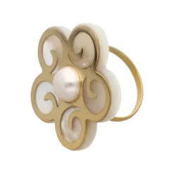 Large Pearl Rings|Majorica Roxana Big Ring With Mother-Of-Pearl