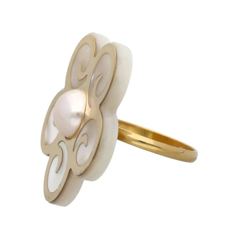Large Pearl Rings|Majorica Roxana Big Ring With Mother-Of-Pearl