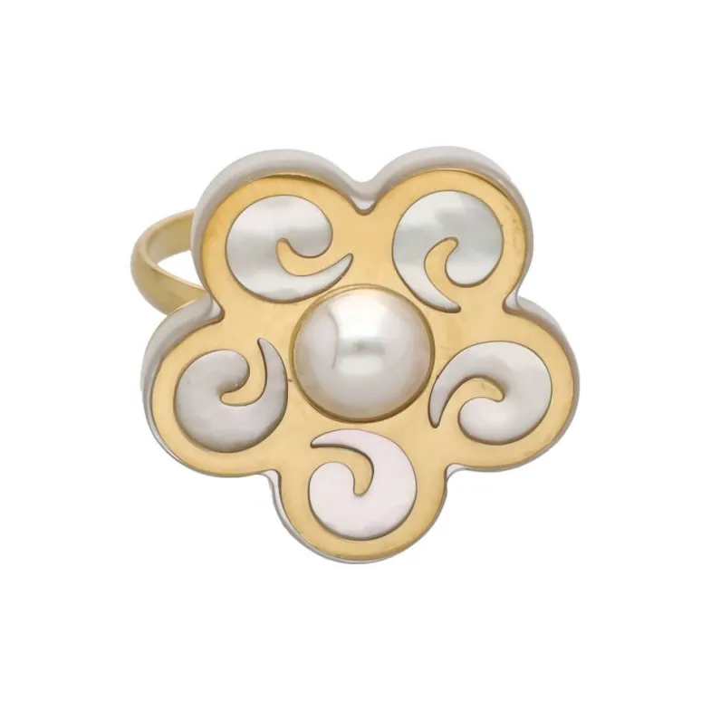 Large Pearl Rings|Majorica Roxana Small Ring With Mother-Of-Pearl