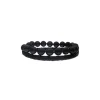 Chain Bracelets|Majorica Sailor Bracelet In Steel, Leather And Black Pearl 22Cm