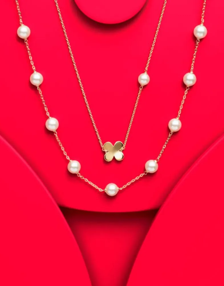Pearl Chain Necklaces|Majorica Short Ayanti Necklace With A Round Mother-Of-Pearl