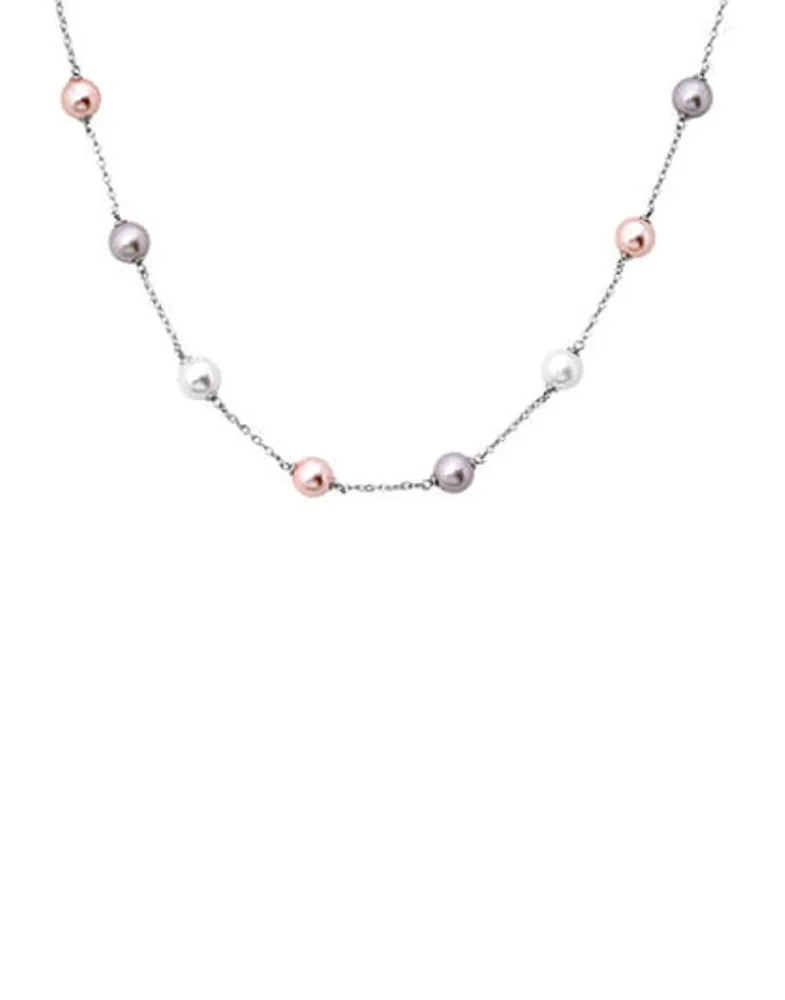 Pearl Chain Necklaces|Majorica Short Necklace Ilusion 8Mm White, Nuage And Pink Pearls
