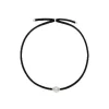 Pearl Chokers|Majorica Sifnos Adjustable Unisex Elastic Necklace Black