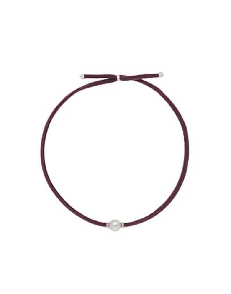 Silver Earrings|Majorica Sifnos Adjustable Unisex Elastic Necklace Magenta