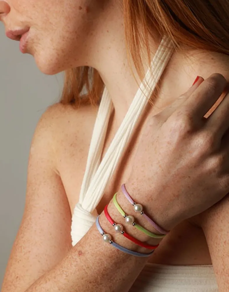 Elastic Bracelets|Majorica Sifnos Elastic Bracelet In Baby Blue With Pearl