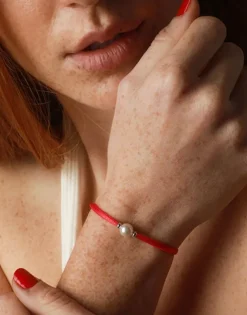 Elastic Bracelets|Majorica Sifnos Elastic Bracelet In Red With Pearl