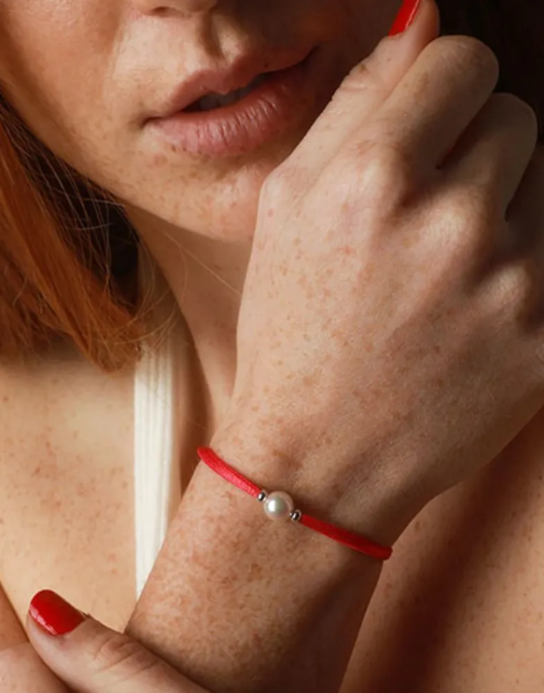 Elastic Bracelets|Majorica Sifnos Elastic Bracelet In Red With Pearl