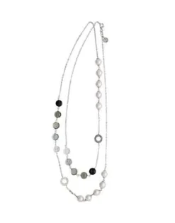 Pearl Chain Necklaces|Majorica Silver Algaida Long Multiposition Necklace With Black Murano Glass