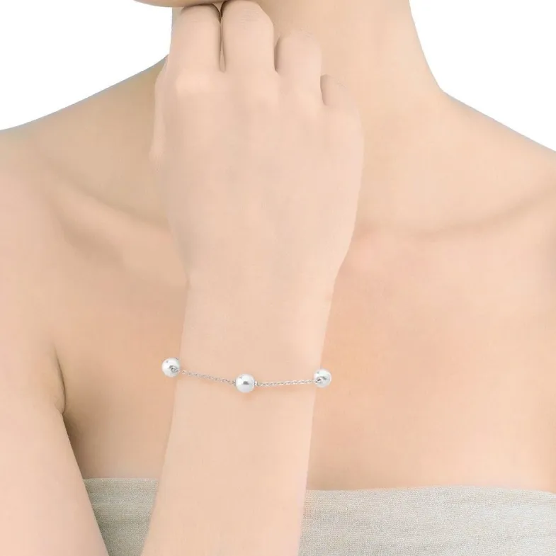 Chain Bracelets|Majorica Silver Bracelet Ilusion