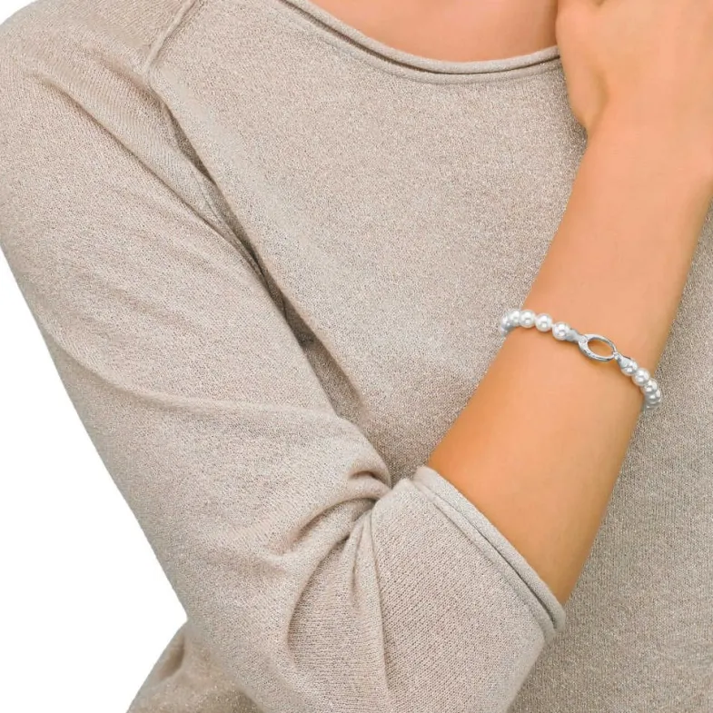 Silver Bracelets|Majorica Silver Bracelet Lyra 7Mm