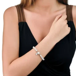 Silver Bracelets|Majorica Silver Bracelet Lyra 8Mm
