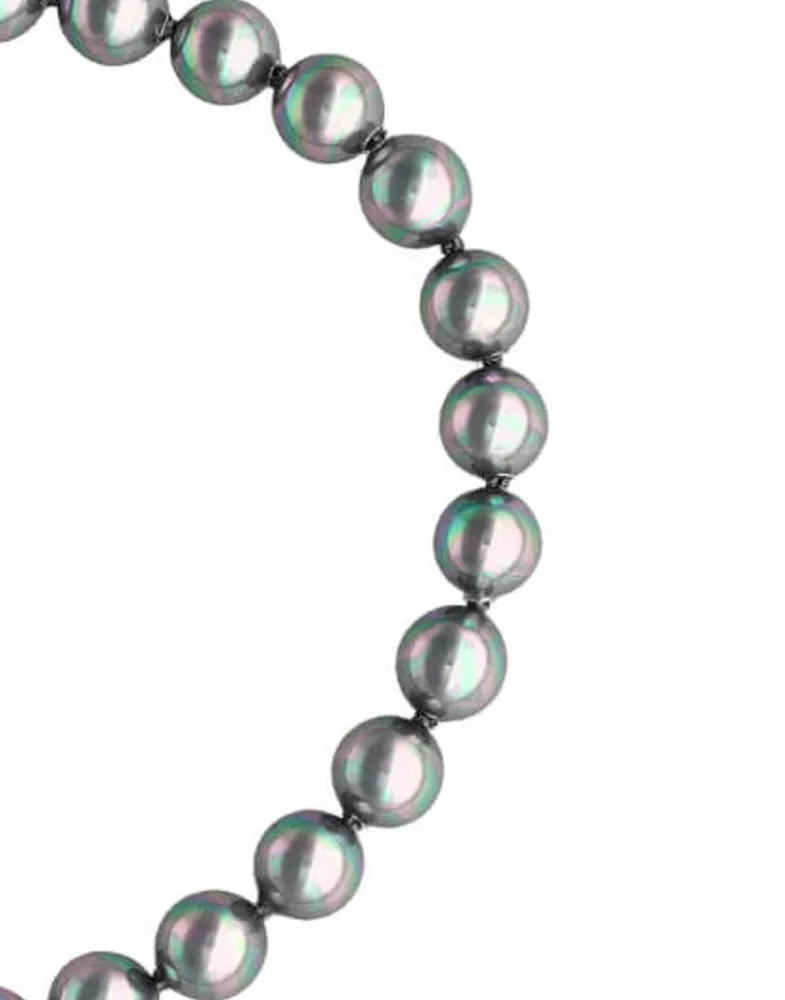 Silver Bracelets|Majorica Silver Bracelet Lyra With 6Mm Gray Pearls