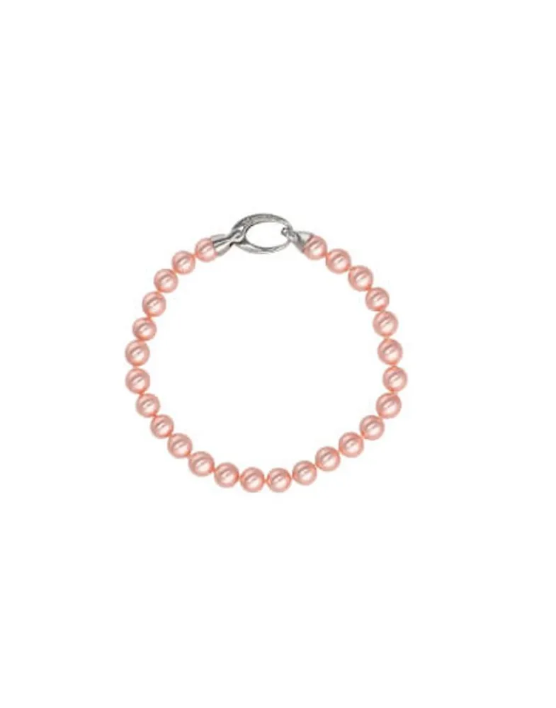Silver Bracelets|Majorica Silver Bracelet Lyra With 6Mm Pink Pearls