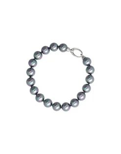 Silver Bracelets|Majorica Silver Bracelet With 10Mm Gray Pearls Lyra
