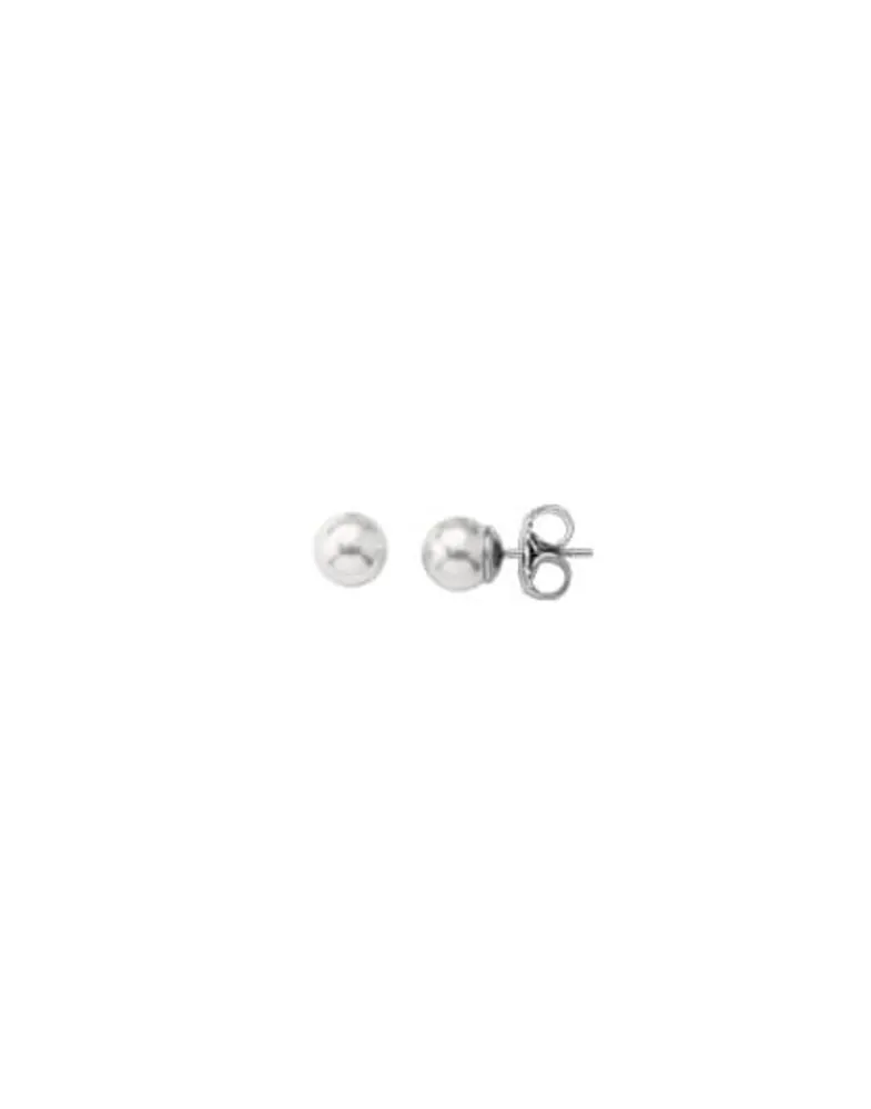 Pearl Stud Earrings|Majorica Silver Earrings Cies With 5Mm White Pearl