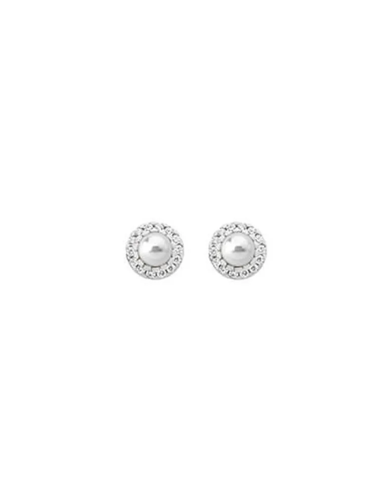 Short Earrings|Majorica Silver Earrings Cometa With Round Pearl