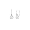 Pearl Drop Earrings|Majorica Silver Earrings Nuada With 10Mm White Pearl