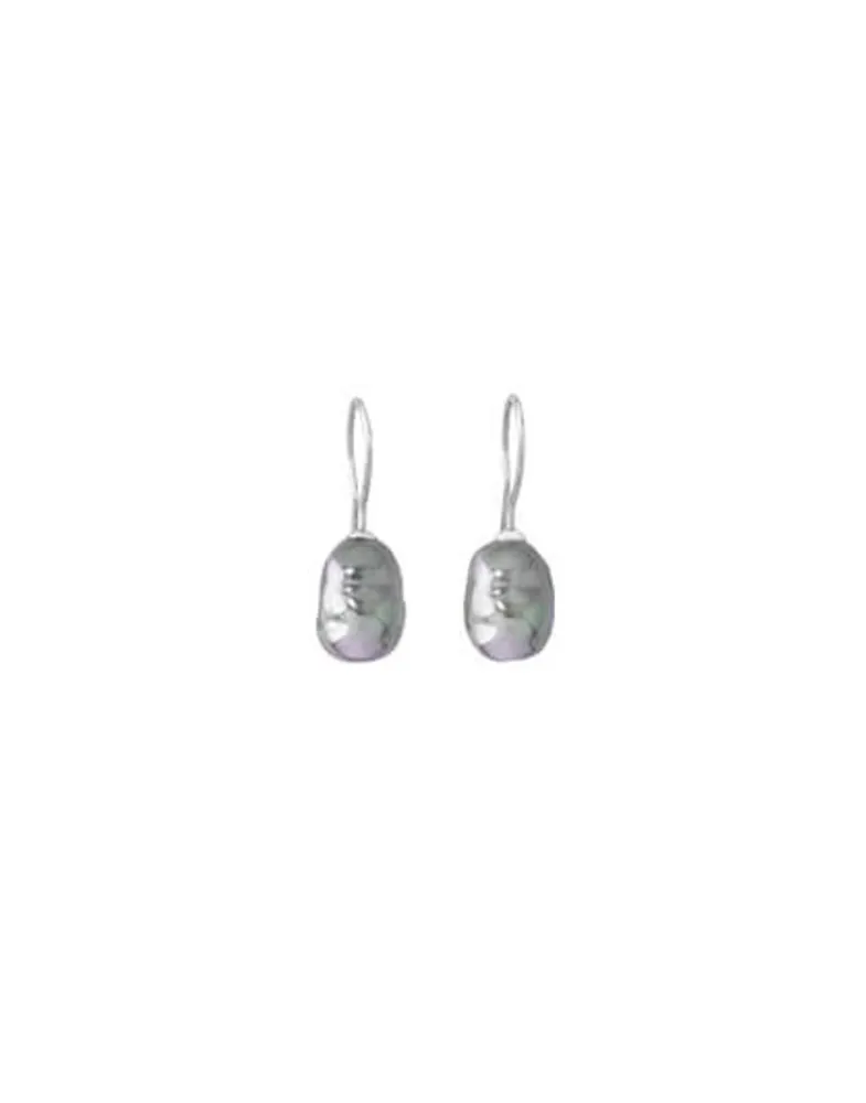 Pearl Drop Earrings|Majorica Silver Earrings Tender 8Mm Gray Baroque Pearl
