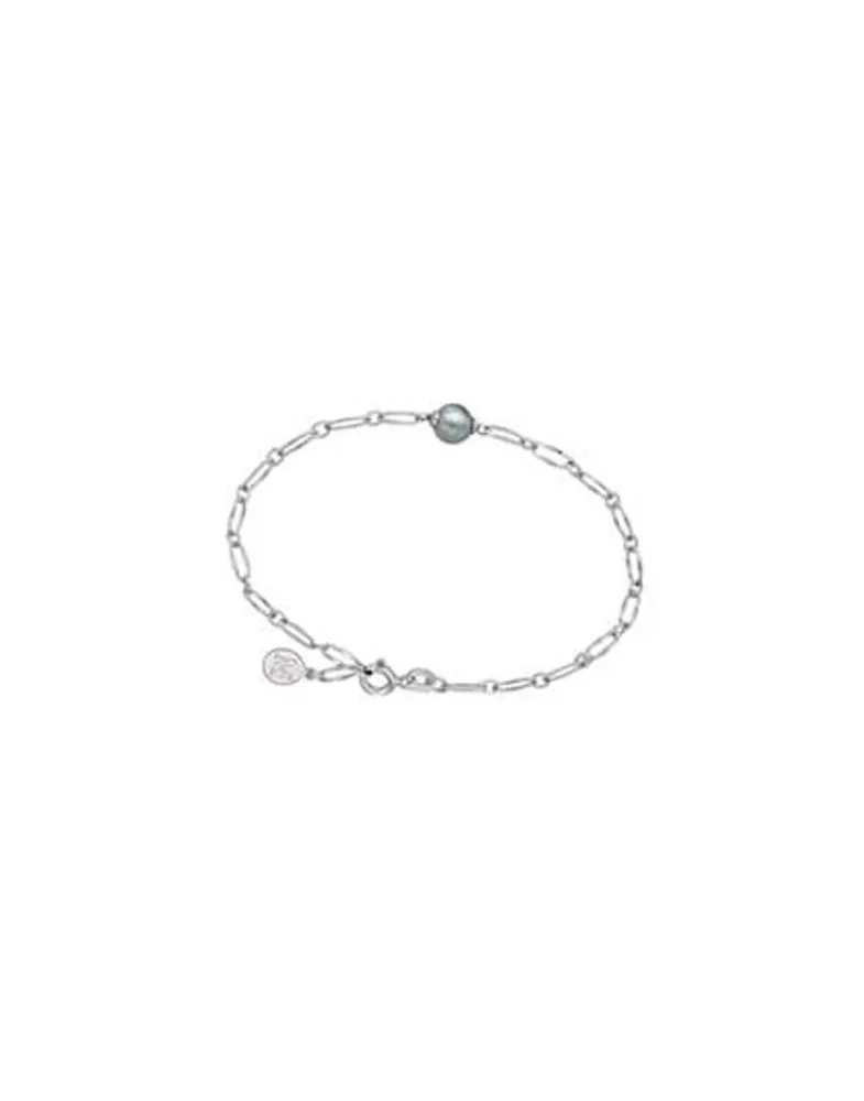 Chain Bracelets|Majorica Silver Link Bracelet Cies With Gray Pearl