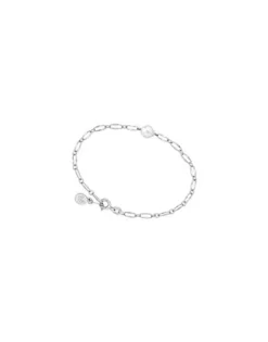 Chain Bracelets|Majorica Silver Link Bracelet Cies With White Pearl