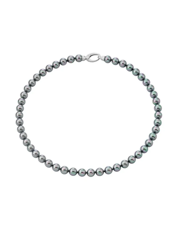 Long Pearl Necklaces|Majorica Silver Lyra Necklace Gray Pearls 10Mm 45Cm