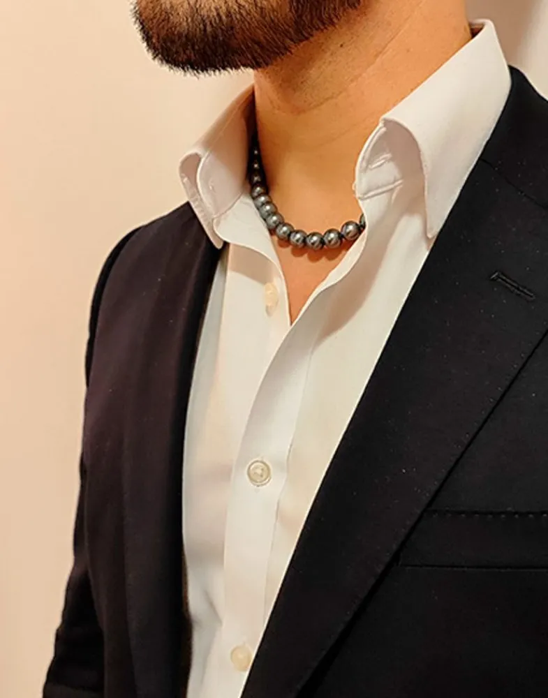 Long Pearl Necklaces|Majorica Silver Lyra Necklace Gray Pearls 10Mm 45Cm