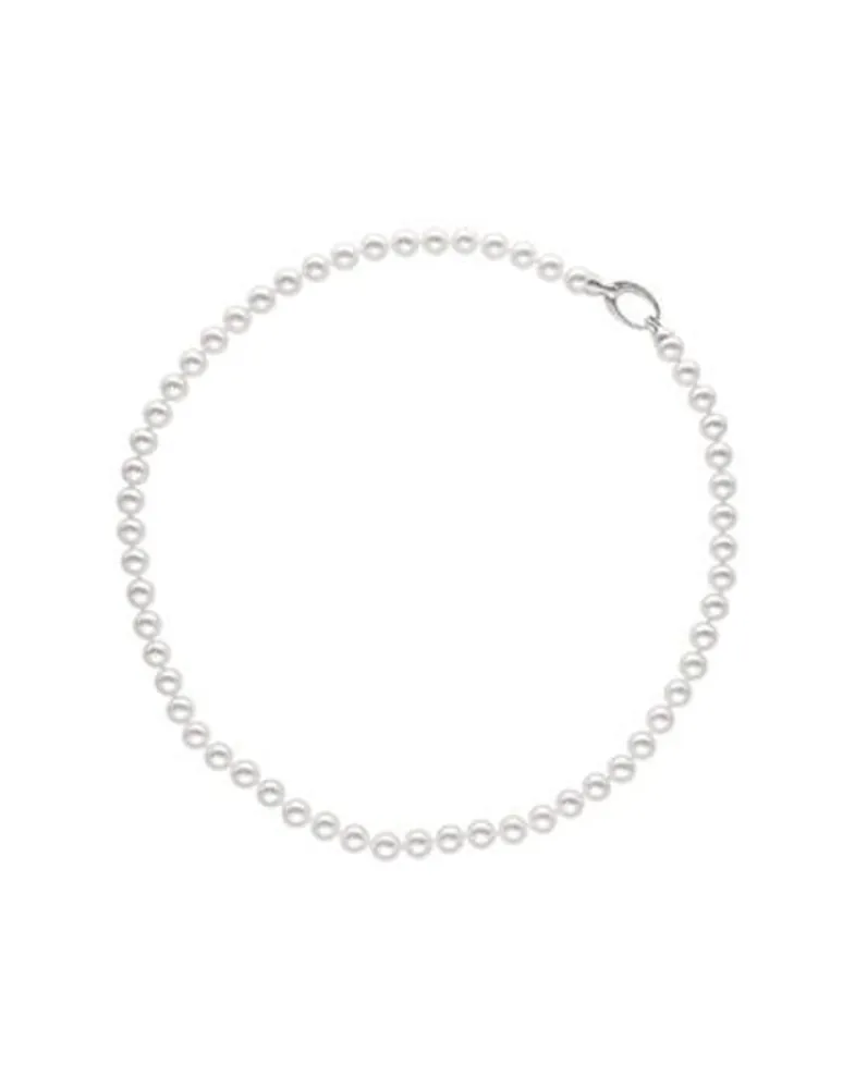 Long Pearl Necklaces|Majorica Silver Necklace Lyra 45Cm With White Pearls 6Mm