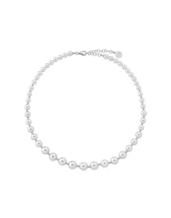 Long Pearl Necklaces|Majorica Silver Necklace Lyra 6/10Mm 43Cm