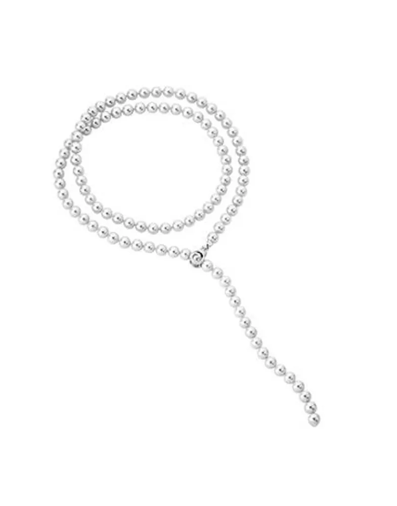 Long Pearl Necklaces|Majorica Silver Necklace Lyra 8Mm 90Cm