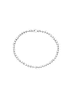 Long Pearl Necklaces|Majorica Silver Necklace Lyra 7Mm 50Cm