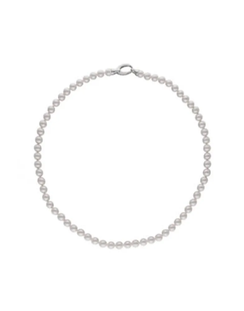 Long Pearl Necklaces|Majorica Silver Necklace Lyra 7Mm 45Cm