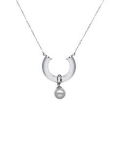 Pendants With Chain|Majorica Silver Necklace With Ayla Pendant In High-Resistance Glass