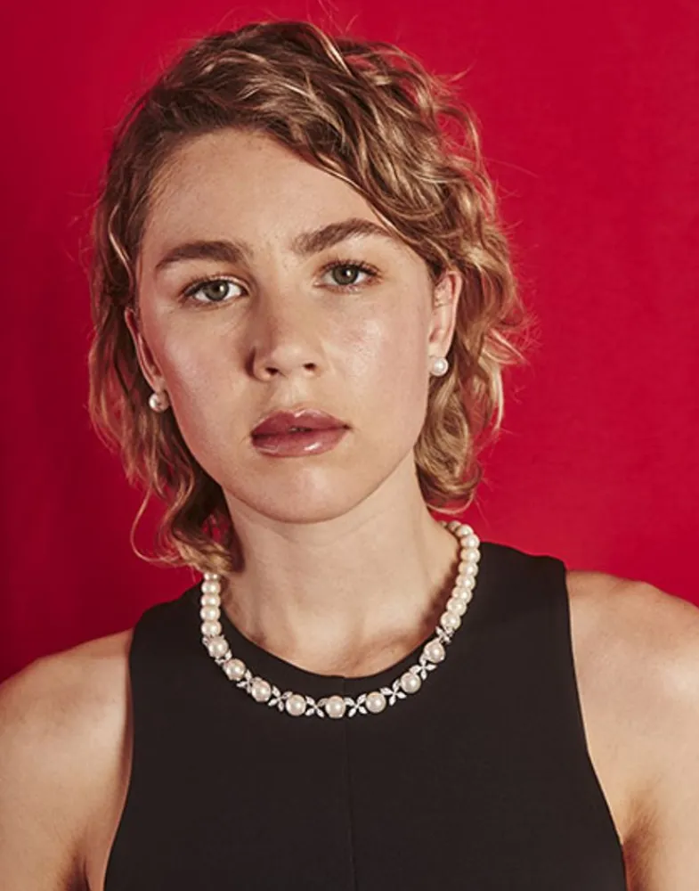 Wedding Necklaces|Majorica Silver Necklace With Pearls And Zircons Venus