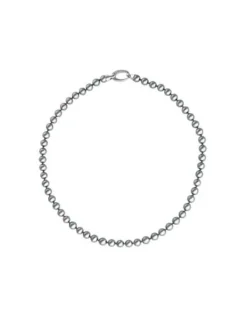 Long Pearl Necklaces|Majorica Silver Neclace Lyra With 6Mm Gray Pearl 40Cm