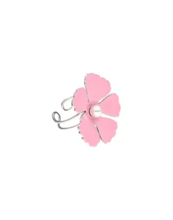 Large Pearl Rings|Majorica Silver Santorini Large Pink Flower Ring