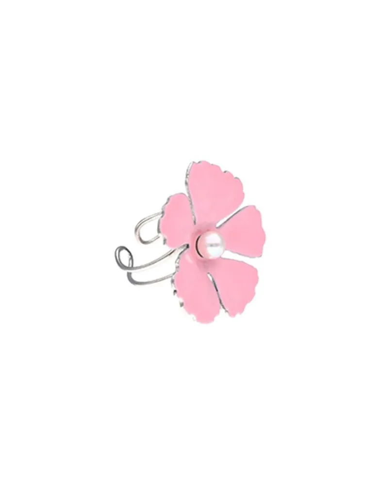 Large Pearl Rings|Majorica Silver Santorini Large Pink Flower Ring