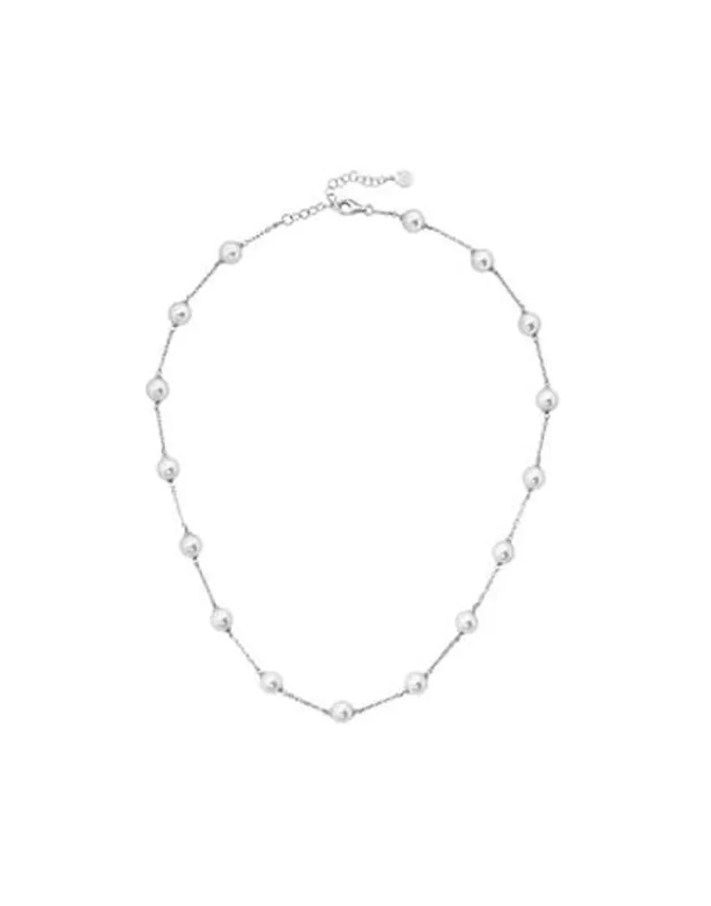 Pearl Chain Necklaces|Majorica Silver Short Necklace Ilusion