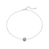Pendants With Chain|Majorica Silver Short Pendant Nuada 12Mm Gray Pearl