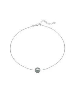 Pendants With Chain|Majorica Silver Short Pendant Nuada 12Mm Gray Pearl