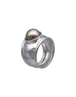 Large Pearl Rings|Majorica Silver Tahiti Ring With Tahiti Half-Ball Pearl